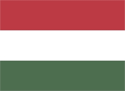 [ai] Horizontal three-stripe flag of Hungary, featuring red at the top, white in the middle, and green at the bottom.